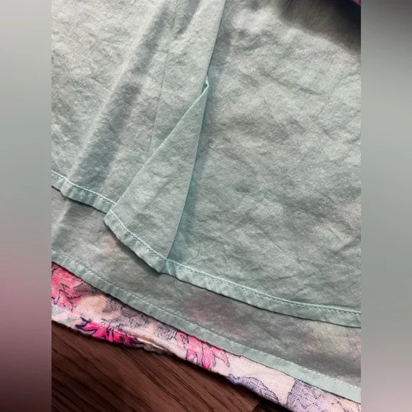 Vineyard Vines 100% Linen Pineapple Print Shirt Dress, sz 2 - Picture 6 of 7